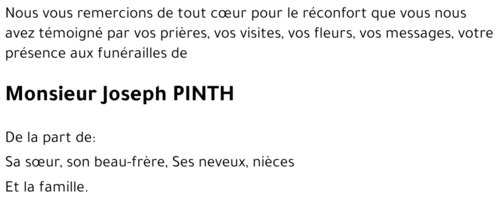 Joseph PINTH