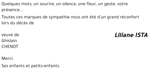Liliane ISTA