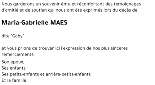 Maria-Gabrielle MAES