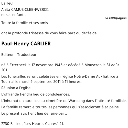 Paul-Henry CARLIER