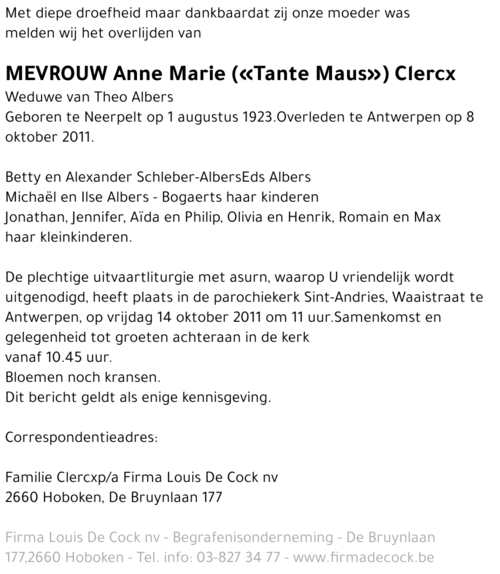 Anne Marie Clercx