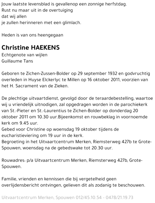 Christine Haekens