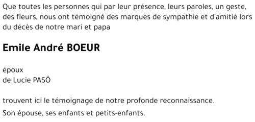 Emile André BOEUR
