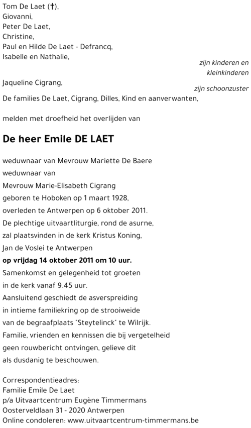 Emile DE LAET