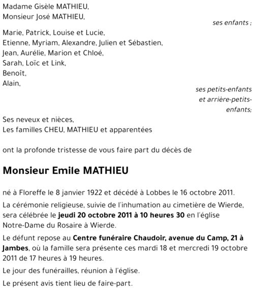 Emile MATHIEU