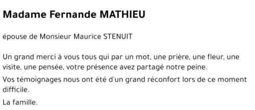 Fernande MATHIEU