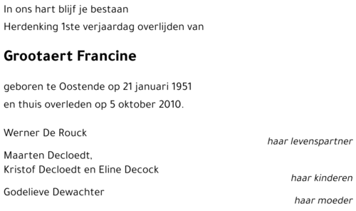 Francine GROOTAERT