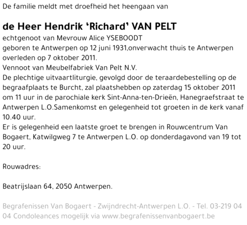 Hendrik Van Pelt