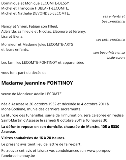 Jeannine FONTINOY