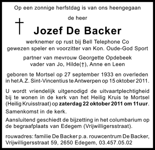 Jozef De Backer
