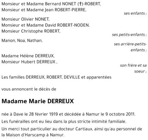 Marie DERREUX