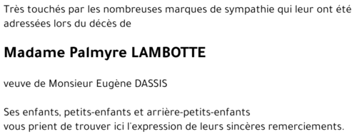 Palmyre LAMBOTTE