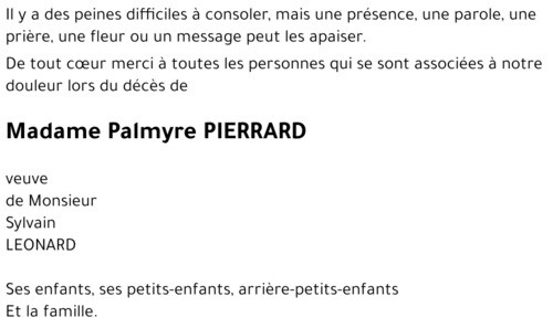 Palmyre PIERRARD