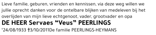 Servaes “Veus” Peerlings