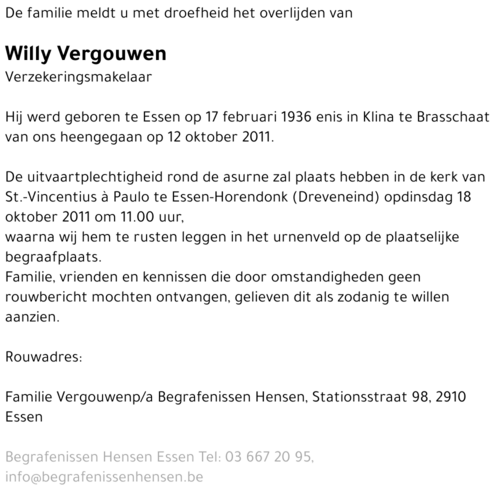 Willy Vergouwen