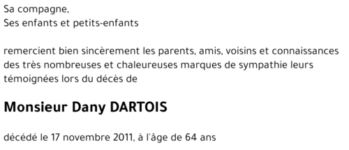 Dany DARTOIS
