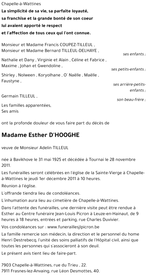 Esther D' HOOGHE