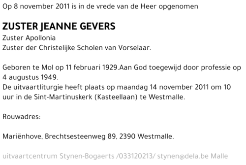 Jeanne Gevers