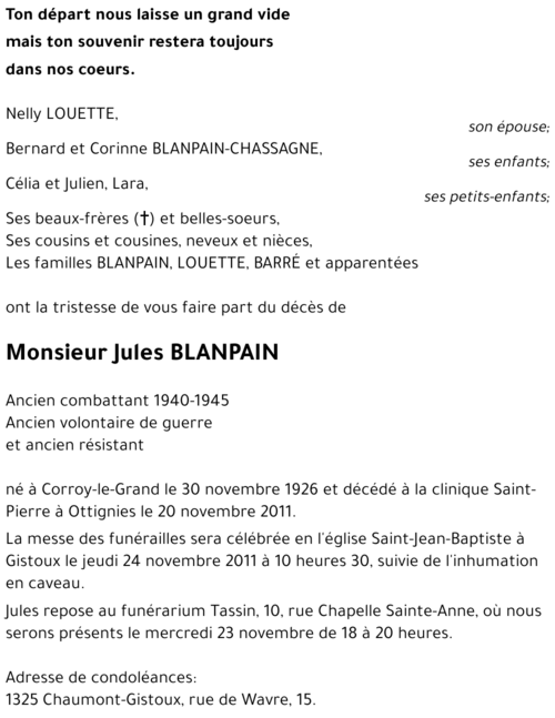 Jules BLANPAIN