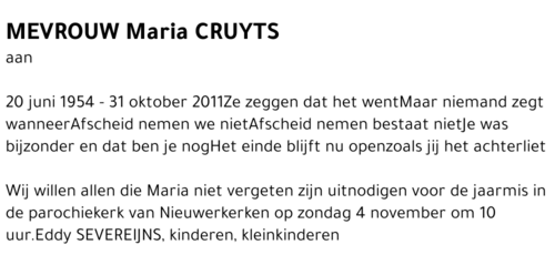 Maria Cruyts
