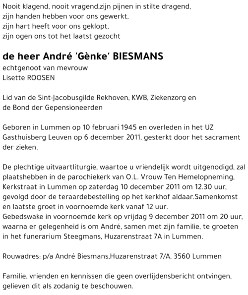 André 'Genke' Biesmans
