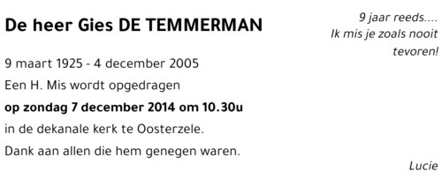Gies DE TEMMERMAN