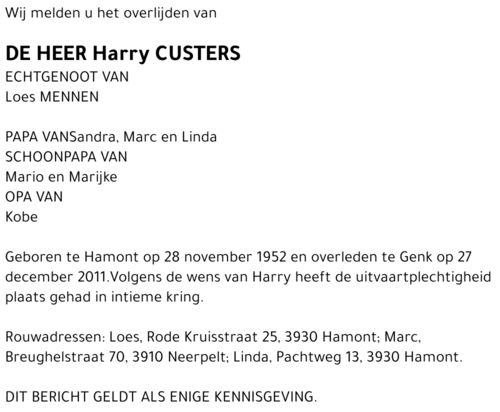 Harry Custers