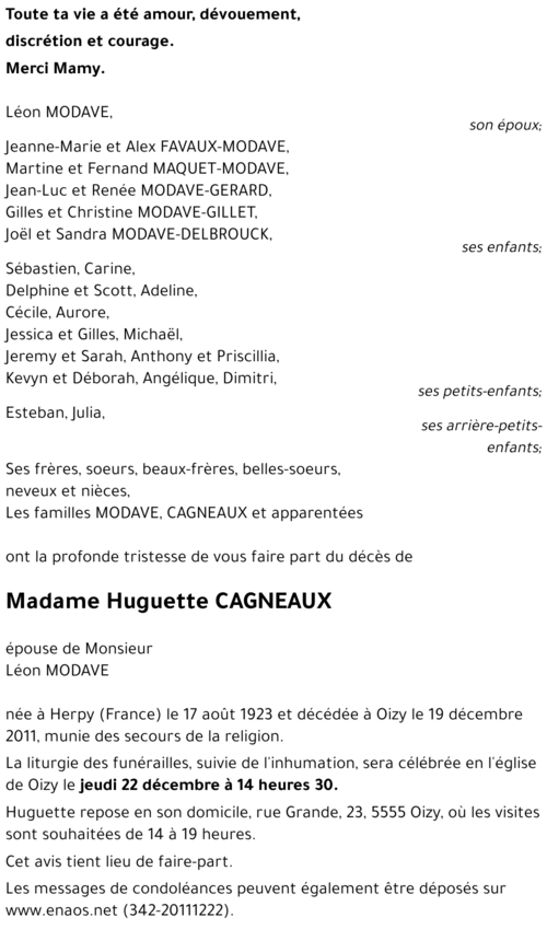 Huguette CAGNEAUX