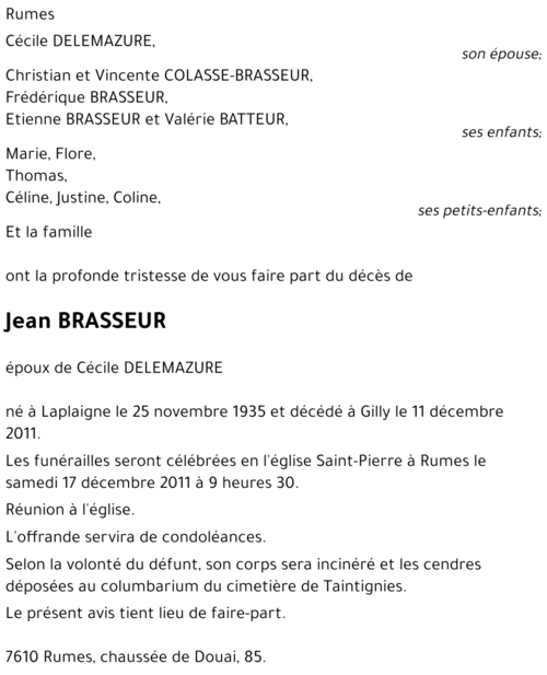 Jean BRASSEUR