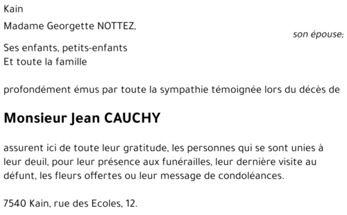 Jean CAUCHY