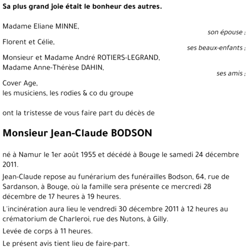 Jean-Claude BODSON