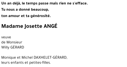 Josette ANGÉ