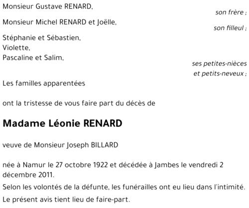 Léonie RENARD