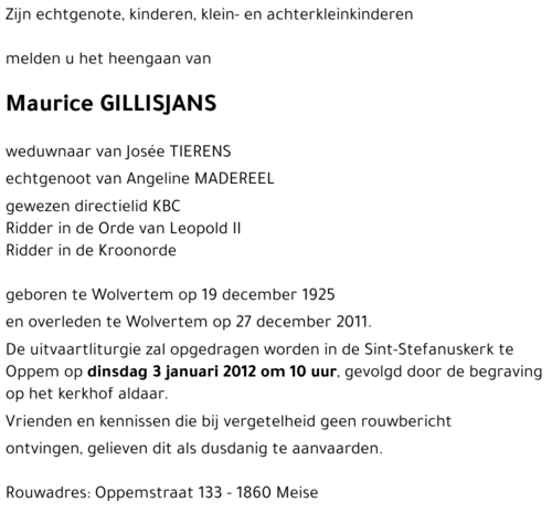 Maurice GILLISJANS