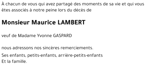 Maurice LAMBERT