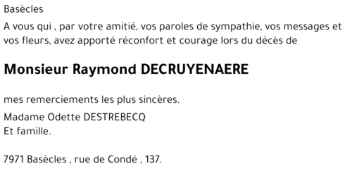 Raymond DECRUYENAERE