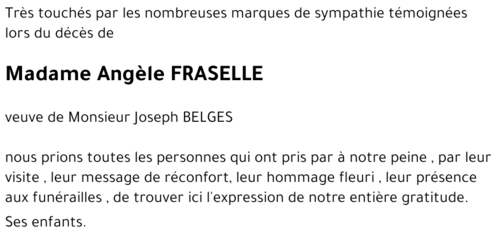 Angèle FRASELLE