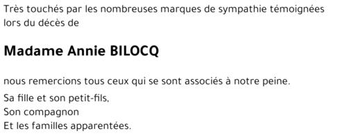 Annie BILOCQ