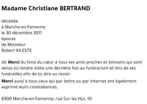 Christiane BERTRAND