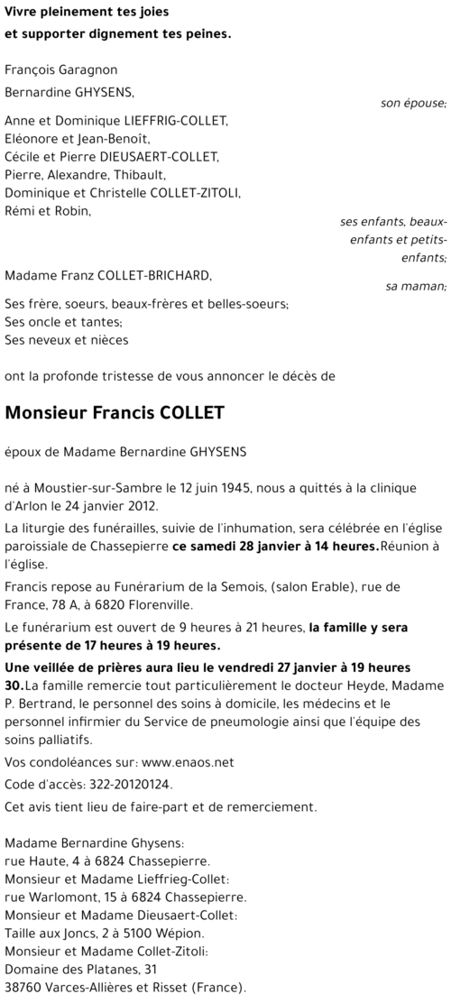 Francis COLLET