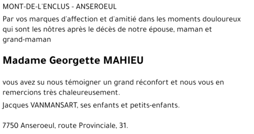Georgette MAHIEU