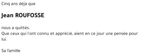 Jean ROUFOSSE
