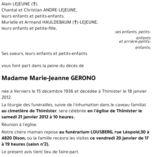 Marie-Jeanne GERONO