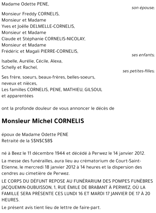 Michel CORNELIS