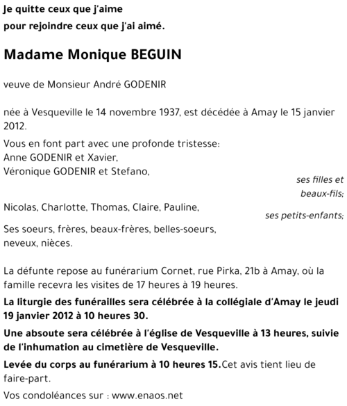 Monique BEGUIN