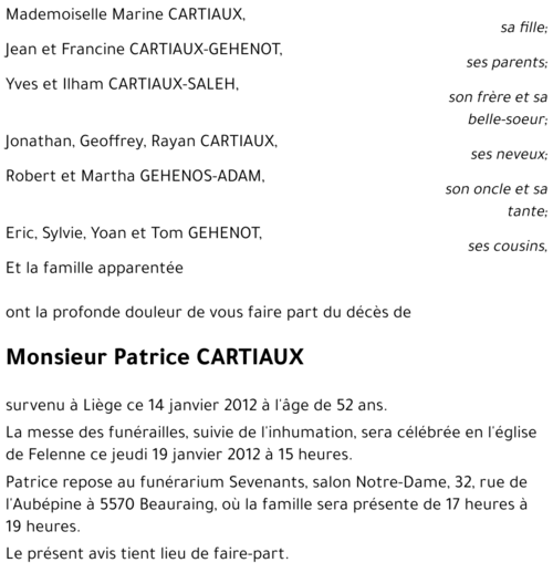 Patrice CARTIAUX