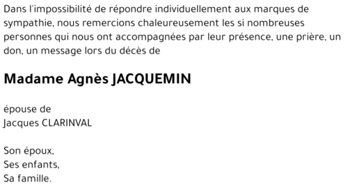 Agnès JACQUEMIN