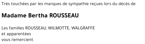 Bertha ROUSSEAU