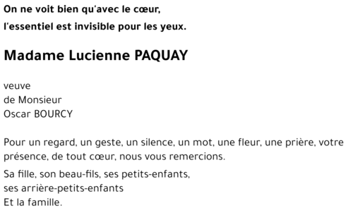 Lucienne PAQUAY