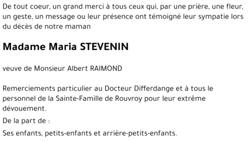 Maria STEVENIN